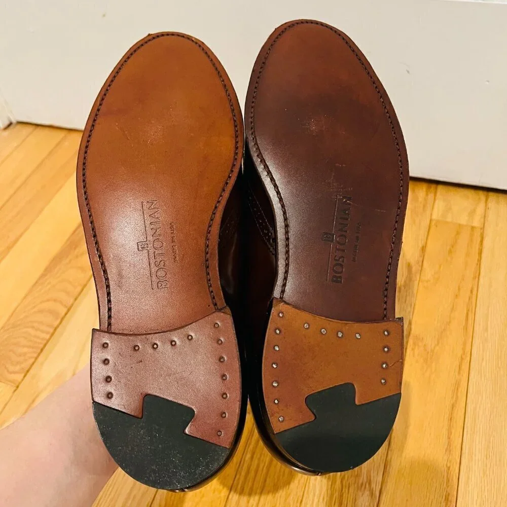 NEW Bostonian Classics Men's Shoes 9.5 Tassel Loafers Kiltie Burgundy Slip On
